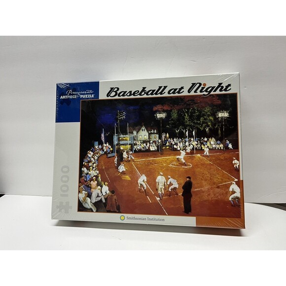 Morris Kantor Baseball At Night 1000pc Jigsaw Puzzle Pomegranate Smithsonian - Picture 1 of 4
